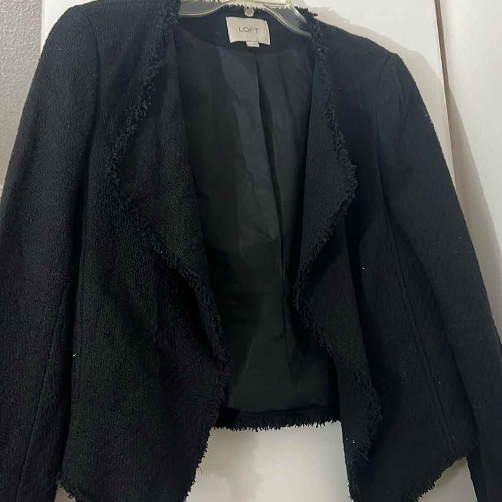 Loft linen black blazer
